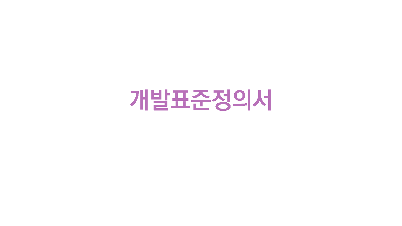 개발표준정의서